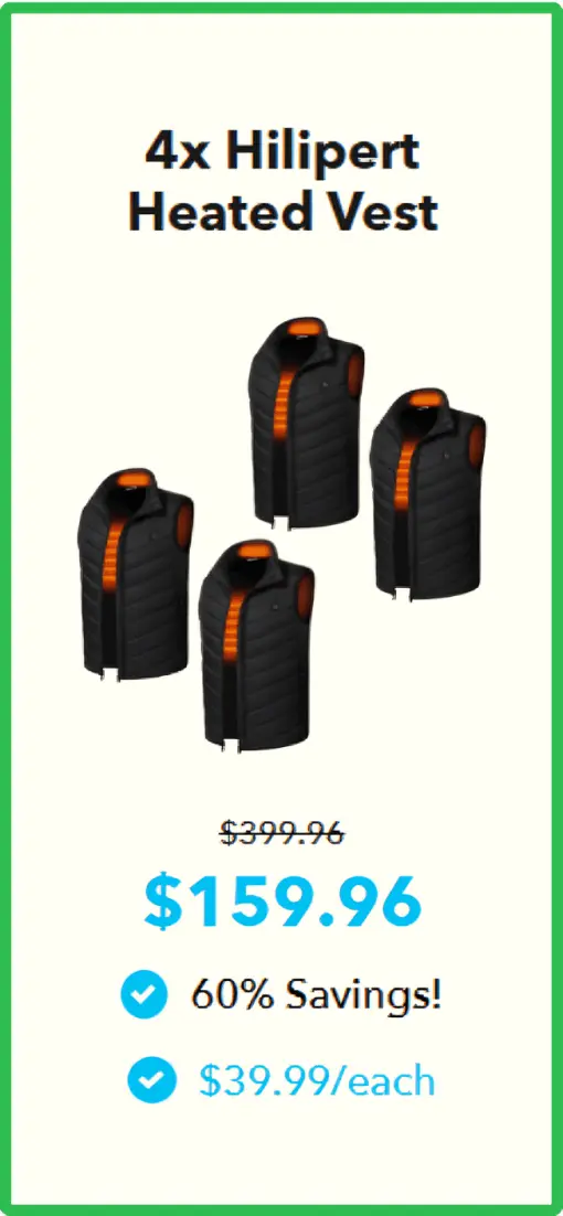 Hilipert Heated Vest offer price 